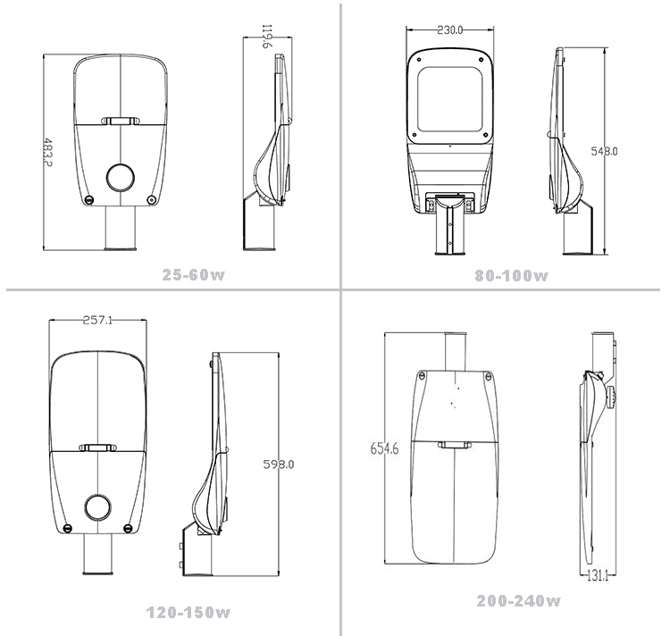 ENM-LS04 OEM ODM IK08 street lamp LED street light