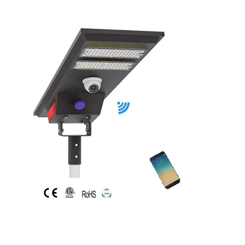 SS06 Solar Street Light LiFePO4 Battery With CCTV Camera